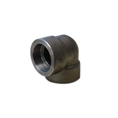 90DEG 45DEG Baja Tempa Siku ASME B16.11 Siku Topi Tee 3000LB Berulir SW