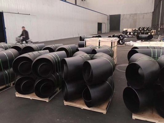 Steel Butt Welded Pipe Fitting ASME B16.9 Elbow Tee Reducer Cap Cat Hitam